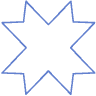 Star Ribbon Cross Element from Geometric shapes Set