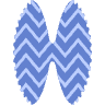Abstract Pastry Bow Element from Geometric shapes Set