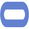 Abstract Path Oval Route Element from Geometric shapes Set