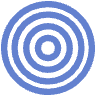 Circle Point Target Element from Geometric shapes Set