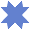 Star Ribbon Cross Element from Geometric shapes Set