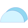 Circle Half Up Line Shade Element from Volumetric Shapes Set