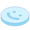 Circle Smile Line Shade Element from Volumetric Shapes Set