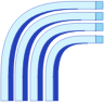 Curve Rainbow Way 1 Line Shade Element from Volumetric Shapes Set