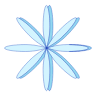 Flower Star Line Shade Element from Volumetric Shapes Set