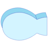 Oval Fish Line Shade Element from Volumetric Shapes Set