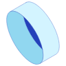 Oval Oblique Line Shade Element from Volumetric Shapes Set
