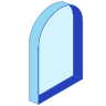 Rectangle Curve Line Shade 1 Element from Volumetric Shapes Set