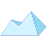 Triangle Pyramid Mountain Line Shade Element from Volumetric Shapes Set