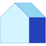 Triangle Square House Line Shade Element from Volumetric Shapes Set