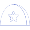 Circle Half Star Line Element from Volumetric Shapes Set