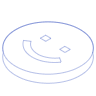 Circle Smile Line Element from Volumetric Shapes Set