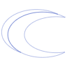 Crescent Moon Line Element from Volumetric Shapes Set