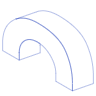 Curve Half Line Element from Volumetric Shapes Set