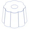 Flower Pudding Line Element from Volumetric Shapes Set