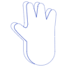Hand 1 Line Element from Volumetric Shapes Set