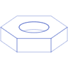Hexagon Nut Line Element from Volumetric Shapes Set