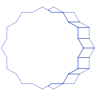 Hexagon Spin Line Element from Volumetric Shapes Set