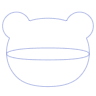 Oval Bear Line Element from Volumetric Shapes Set