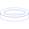 Oval Cylinder Line 1 Element from Volumetric Shapes Set