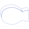 Oval Fish Line Element from Volumetric Shapes Set