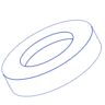 Oval Ring Oblique Line Element from Volumetric Shapes Set