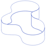 Oval Wave Line Element from Volumetric Shapes Set