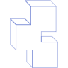 Rectangle Cuboid Block Line 2 Element from Volumetric Shapes Set