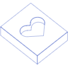 Rectangle Cuboid Heart Line Element from Volumetric Shapes Set