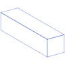 Rectangle Cuboid Line 4 Element from Volumetric Shapes Set