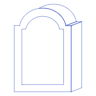 Rectangle Curve Frame Line Element from Volumetric Shapes Set