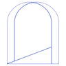Rectangle Curved Line 2 Element from Volumetric Shapes Set
