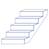 Stairs Line 2 Element from Volumetric Shapes Set