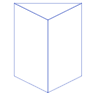 Triangle Prism Wireframe Element from Volumetric Shapes Set