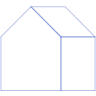 Triangle Square House Line Element from Volumetric Shapes Set