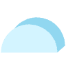 Circle Half Up Shade Element from Volumetric Shapes Set