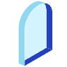 Rectangle Curve Shade 1 Element from Volumetric Shapes Set