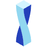 Spiral Square Shade Element from Volumetric Shapes Set
