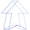 Arrow Wireframe Element from Volumetric Shapes Set