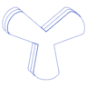 Blade Wireframe Element from Volumetric Shapes Set