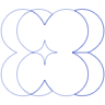 Circle Flower Wireframe Element from Volumetric Shapes Set