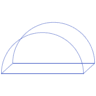 Circle Half Up Wireframe Element from Volumetric Shapes Set