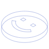 Circle Smile Wireframe Element from Volumetric Shapes Set