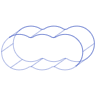 Circle Triple Wireframe Element from Volumetric Shapes Set