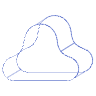 Cloud Wireframe 2 Element from Volumetric Shapes Set