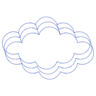 Cloud Wireframe 4 Element from Volumetric Shapes Set
