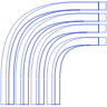 Curve Rainbow Way 1 Wireframe Element from Volumetric Shapes Set