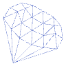 Diamond Wireframe 1 Element from Volumetric Shapes Set