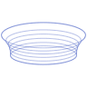 Elipse Bowl Wireframe Element from Volumetric Shapes Set