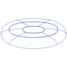 Elipse Double Wireframe Element from Volumetric Shapes Set
